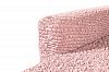 Еврочехол Чехол на угловой диван с левым выступом Микрофибра Пепельно-розовый