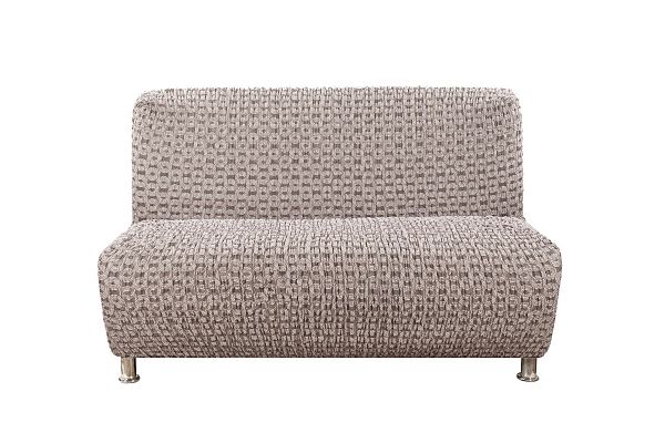 Еврочехол Чехол на 2-х местный диван без подлокотников Сиена Сатурно коричневый